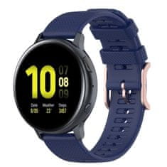 BStrap Silicone Rain remienok na Samsung Galaxy Watch Active 2 40/44mm, dark blue