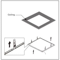 Solight montážne klipy pre inštaláciu LED panelov do podhľadov, 4ks; WO903