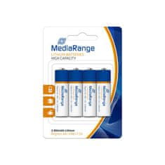 MediaRange Líthiová batéria Mignon AA/FR6, 1.5V, - 4ks bal., blister; MRBAT154