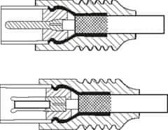 Goobay anténny kábel (80 dB), 2x tienený, 3.5 m, biely - pozlátené kontakty, Coaxial (M) > Coaxial (F); 67284