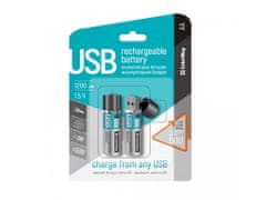 ColorWay USB nabíjateľné batérie AA, 1200mAh 1.5V - 2ks; CW-UBAA-02