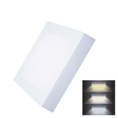 Solight LED mini panel CCT, prisadený, 12W, 900lm, 3000K, 4000K, 6000K, štvorcový; WD171