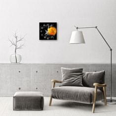 tulup.sk Nástenné sklenené hodiny Oranžový 30x30 cm