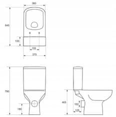 CERSANIT COLOUR WC sedátko duroplast / antibakteriálne, biela, K98-0092