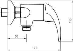 NOVASERVIS Metalia 55, sprchová batéria 150 mm, chrómová, 55061,0