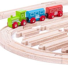 Bigjigs Rail Drevené koľaje set 24 dielov