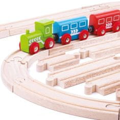 Bigjigs Rail Drevené koľaje set 24 dielov