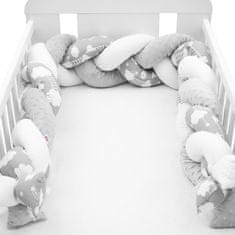 NEW BABY Ochranný poťah na matrac do postieľky Minka a Mráček sivý