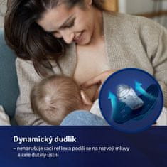 LOVI Cumlík silikónový dynamický STARDUST 18m+ 2ks modrý