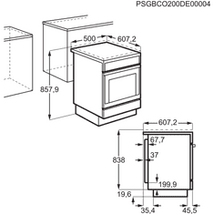 AEG elektrický sporák Mastery SteamBake CIB56481BW