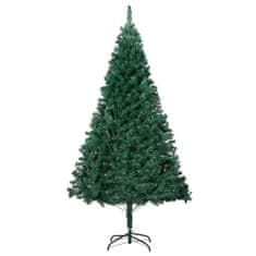 Vidaxl Umelý vianočný stromček s LED a hustými vetvičkami zelený 240cm