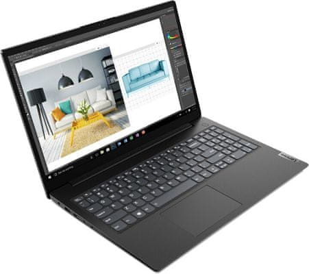 Notebook Lenovo V15 G2 ITL (82KB0002CK) výkonný ľahký prenosný Wi-Fi ac bluetooth HDMI 15,6 palců TN Full HD displej s veľmi vysokým rozlíšením excelentný zvuk audio výkonný procesor Intel UHD Graphics