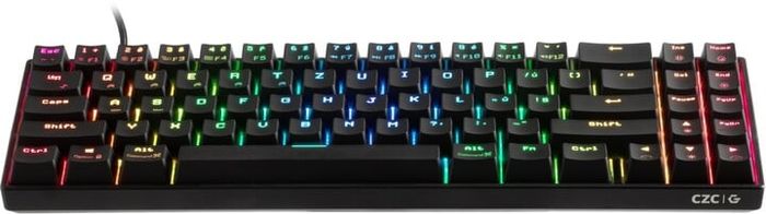 CZC Halfling, Cherry MX Silent Red, CZ (CZCGK750SB) mechanická herná klávesnica bluetooth / drôtová, kompaktná