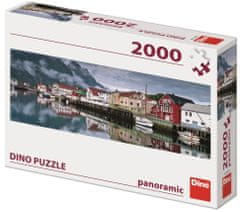 DINO Rybárska dedina puzzle panoramic 2000 dielikov