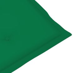 Vidaxl Podložky na záhradné stoličky 4 ks, zelené 120x50x3 cm