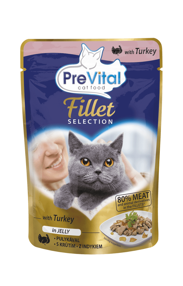 PreVital dusené filetky morčacie v želé 28 x 85 g