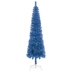 Vidaxl Úzky vianočný stromček modrý 240 cm