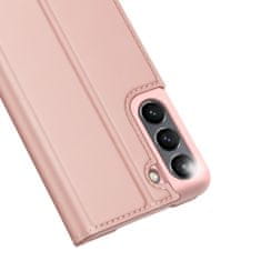 Dux Ducis Skin Pro knižkové kožené puzdro na Samsung Galaxy S21 FE, ružové