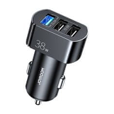 Joyroom Fast Car Charger autonabíjačka 3x USB QC 4.5A 38W, čierna