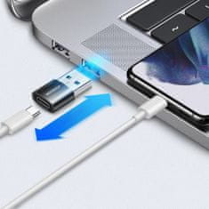 Joyroom adaptér USB-C - USB F/M, čierny