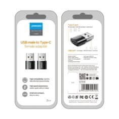 Joyroom adaptér USB-C - USB F/M, čierny