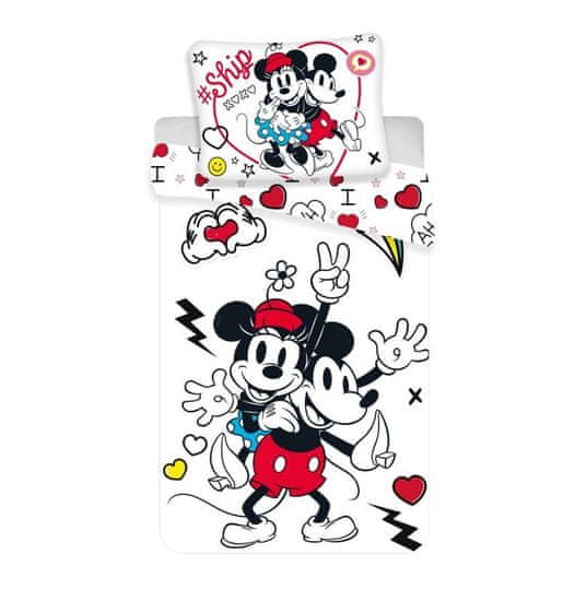 Zapardrobnych.sk Ľan Mickey A Minnie Retro Heart Micro 140/200, 70/90