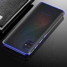 IZMAEL Puzdro Clear Color s farebným lemom pre Samsung Galaxy A72 4G/Galaxy A72 5G - Modrá KP10808