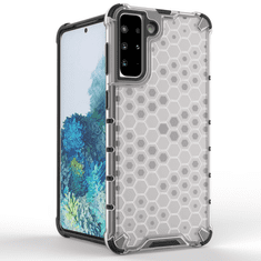 IZMAEL Honeycomb pancierové puzdro so silikónovým rámom pre Samsung Galaxy S21 Plus 5G/Galaxy S30 Plus - Čierna KP10011