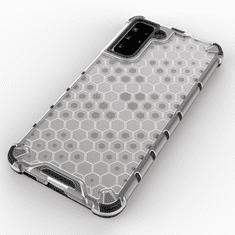 IZMAEL Honeycomb pancierové puzdro so silikónovým rámom pre Samsung Galaxy S21 Plus 5G/Galaxy S30 Plus - Čierna KP10011