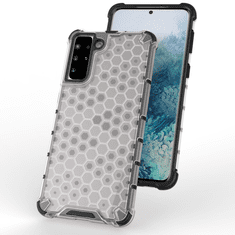 IZMAEL Honeycomb pancierové puzdro so silikónovým rámom pre Samsung Galaxy S21 Plus 5G/Galaxy S30 Plus - Čierna KP10011