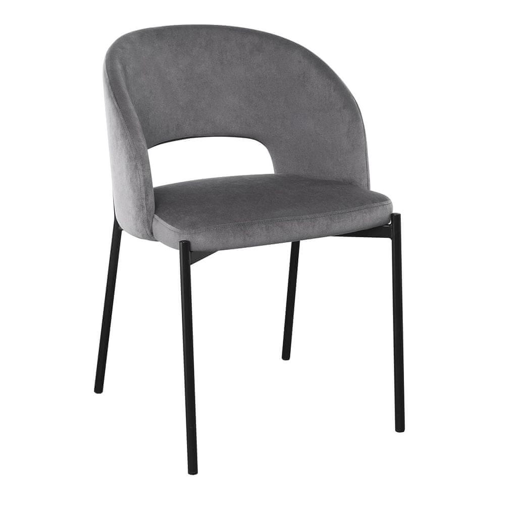 Halmar Jedálenská stolička K455 - sivá / čierna