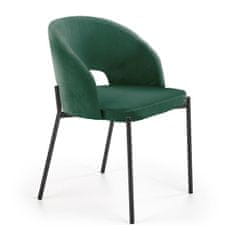Halmar Jedálenská stolička K455 - tmavozelená / čierna