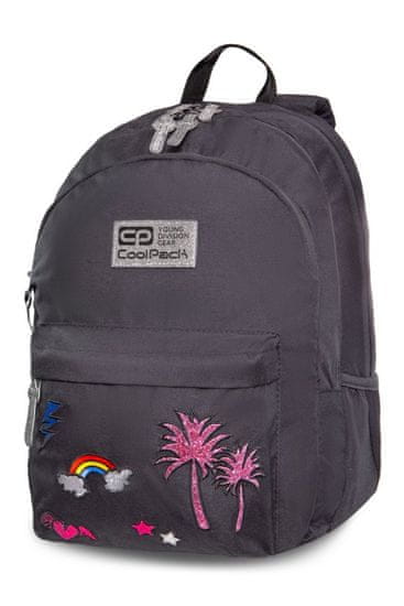 CoolPack Školský batoh Hippie Sparkling badges grey