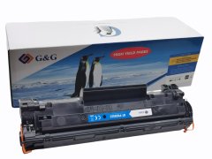 G&G HP 85A XL , HP CE285A , Premium patentovaný toner, XL 3000 strán s čipom Čierna - Black 