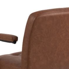 Design Scandinavia Kancelárska stolička Cosmo II, syntetická koža, hnedá