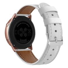 BStrap Leather Italy remienok na Samsung Galaxy Watch 3 41mm, white