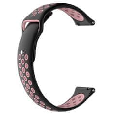 BStrap Silicone Sport remienok na Samsung Galaxy Watch 42mm, black/pink