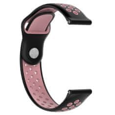 BStrap Silicone Sport remienok na Samsung Galaxy Watch 42mm, black/pink