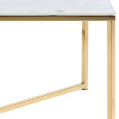 Design Scandinavia Konferenčný stolík Alisma I, 80 cm, biely mramor