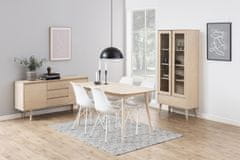 Design Scandinavia Jedálenská stolička Eris (SET 2ks), syntetická koža, biela