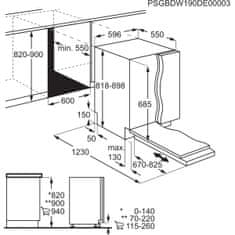 Electrolux vstavaná umývačka riadu 900 SENSE ComfortLift EEC67310L