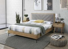 Halmar Manželská posteľ s roštom Margarita 160 - prírodná / sivá