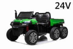 Beneo Farmárske elektrické autíčko RIDER 6X6 24V s pohonom štyroch kolies 4X 100W, 24V/7ah batéria, EVA