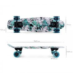 Movino Pennyboard Chameleon (DoublePrint) so svietiacimi kolieskami, 56 cm S-163