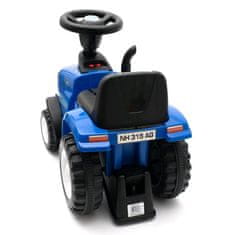 Baby Mix Detské odrážadlo traktor s vlečkou a náradím New Holland žltý