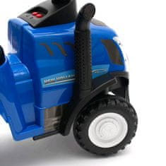 Baby Mix Detské odrážadlo traktor s vlečkou a náradím New Holland žltý