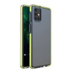 HURTEL SPRING CASE, GÉLOVÉ PUZDRO S FAREBNÝM RÁMOM PRE SAMSUNG GALAXY M31S, ŽLTÉ