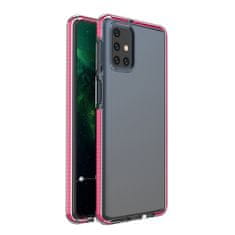 HURTEL SPRING CASE, GÉLOVÉ PUZDRO S FAREBNÝM RÁMOM PRE SAMSUNG GALAXY M31S, TMAVO RUŽOVÉ