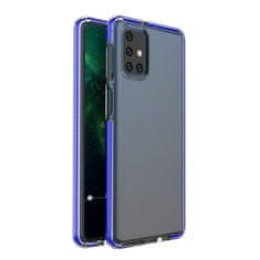 HURTEL SPRING CASE, GÉLOVÉ PUZDRO S FAREBNÝM RÁMOM PRE SAMSUNG GALAXY M31S, TMAVO MODRÉ