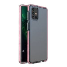 HURTEL SPRING CASE, GÉLOVÉ PUZDRO S FAREBNÝM RÁMOM PRE SAMSUNG GALAXY M51, SVETLORUŽOVÉ